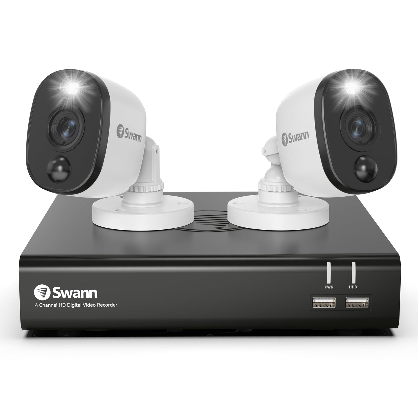 Swann Home Dvr Security Camera System With 1Tb Hdd, 4 Channel 2 Camera, 1080P Full Hd Video, Indoor Or Outdoor Wired Surveillanc