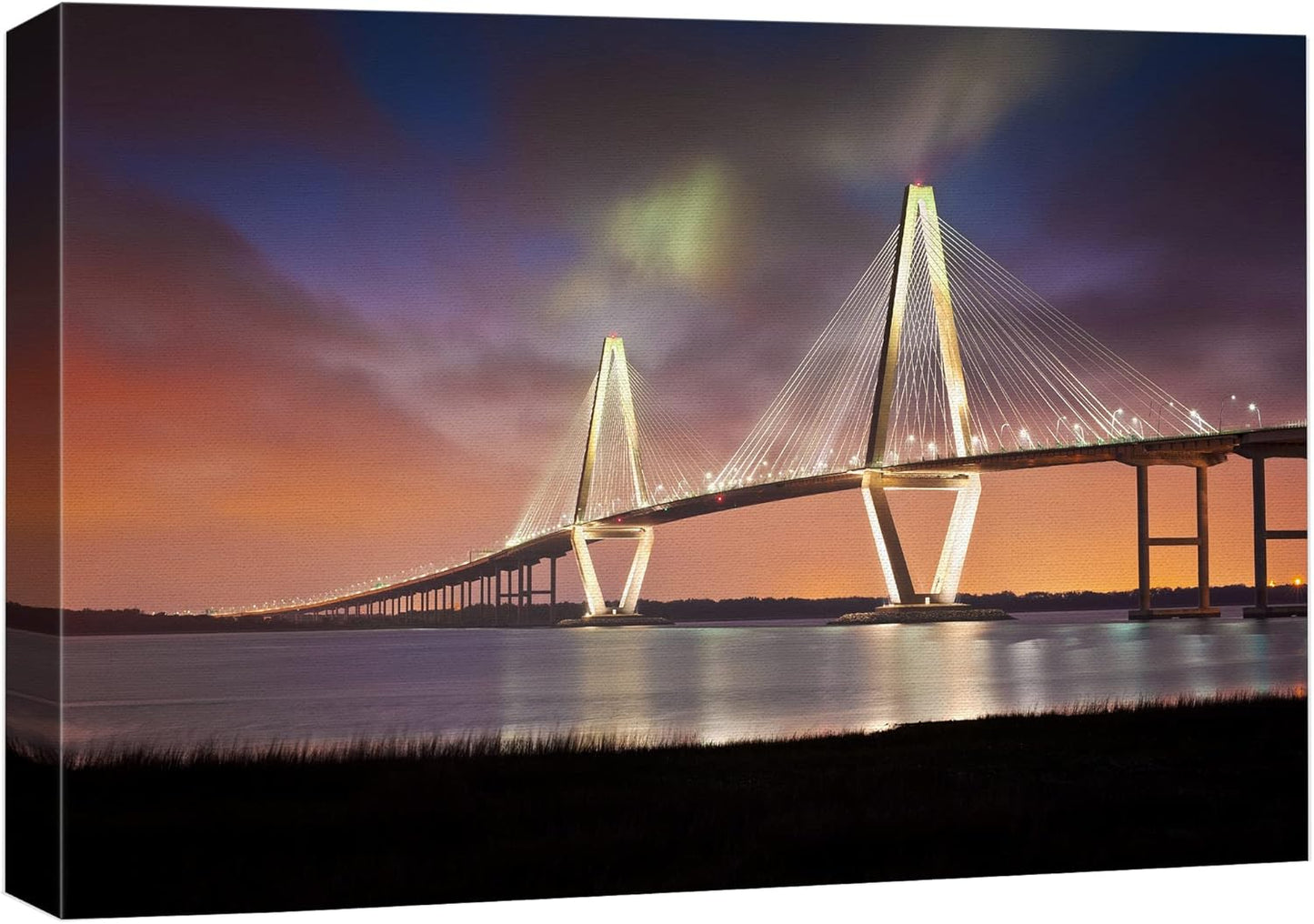 wall26 Arthur Ravenel Jr Cooper River Bridge Charleston South Carolina - Canvas Art Wall Art - 24" x 36"