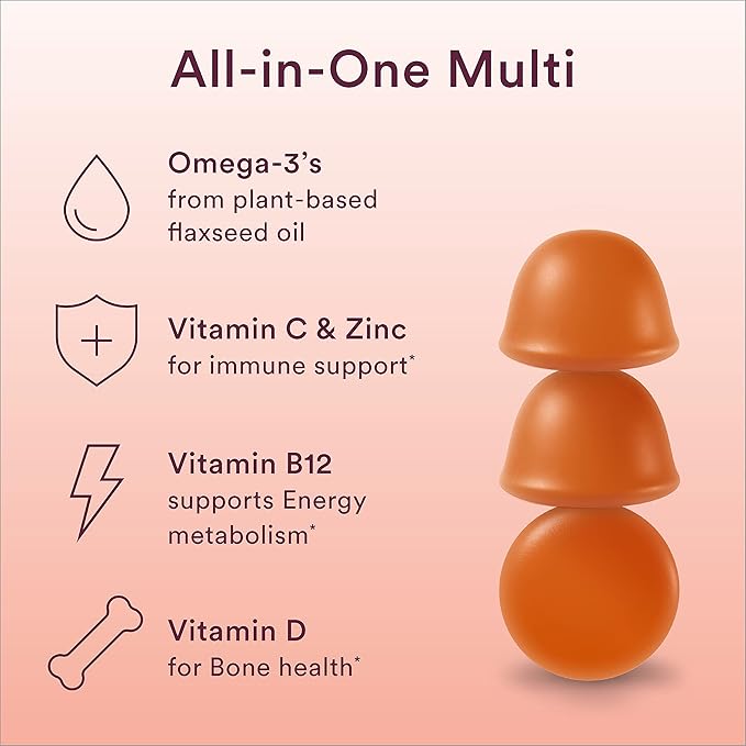 SmartyPants Women's Multivitamin Gummies, Sugar Free: Biotin, Methylfolate, Omega 3 (ALA), Vitamin D & Multivitamin for Men, Gummies: Omega 3 Fish Oil (EPA/DHA), Methylfolate, CoQ10