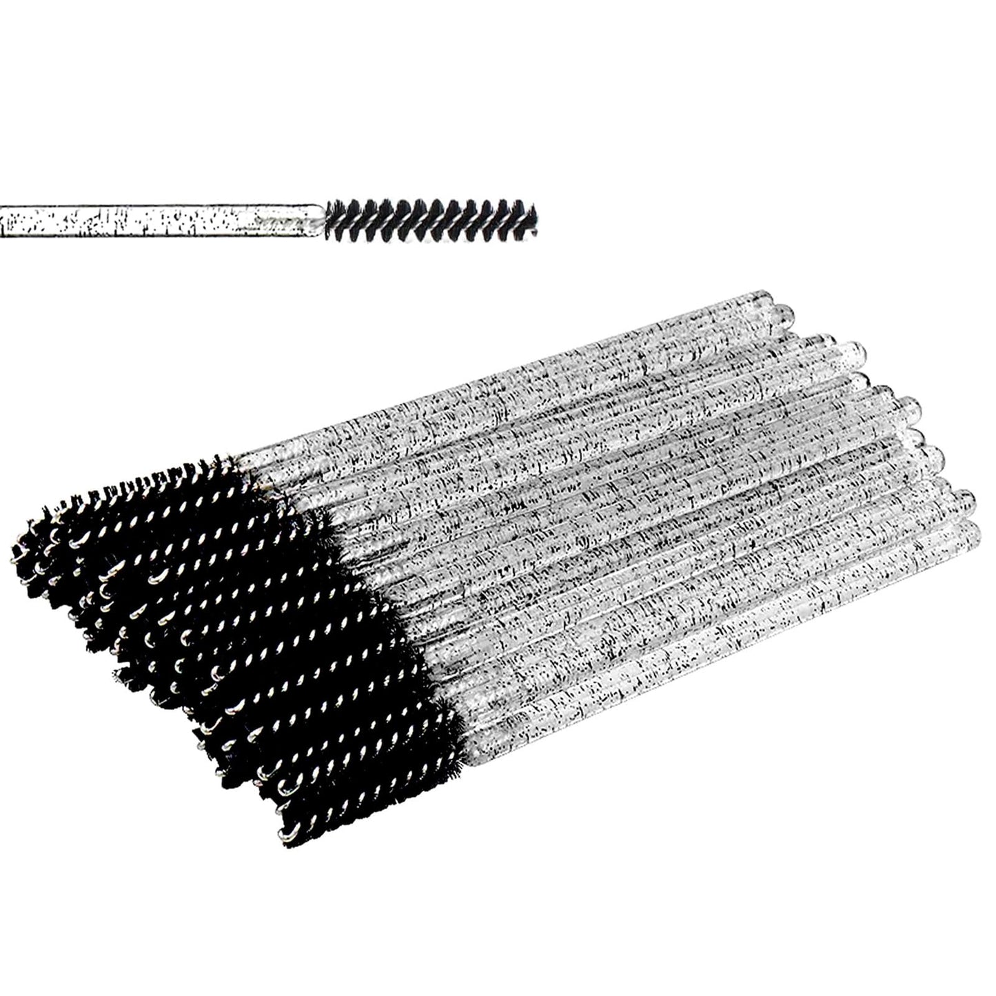 Corconess Skinny Mascara Wands 50pcs Mini Eyelash Brushes Disposable Lash Spoolies Micro Spoolies Eyebrow Brush Spoolies For Eye