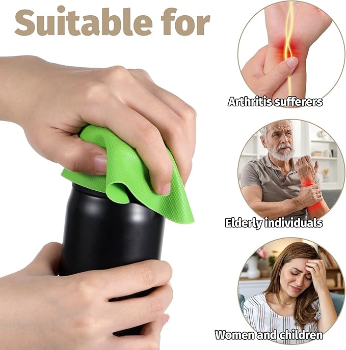 6PCS Rubber Jar Opener Pads- Bottle Opener for Weak Hands & Seniors - Multi-color Grippers Pads for Opening Jars, Lids, Cans Multifunctional Kitchen Gadgets Essential(6 Colors)