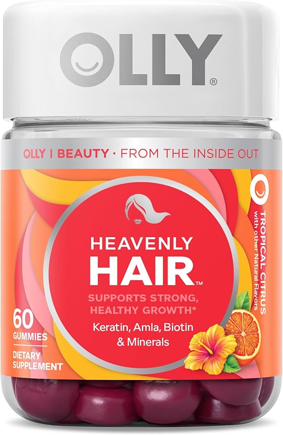 OLLY Hair Gummies with Keratin & Biotin and Constipation Relief Gummies with Rhubarb & Prunes - 60 + 30 Count