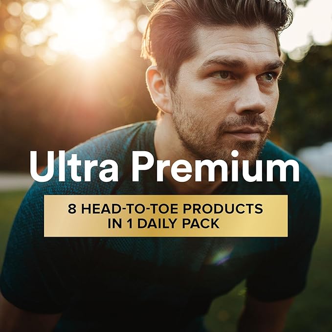 Mega Men Whole Body Ultra Premium Vitapak Program, GNC’s Best Nutrition Pack for Male Wellness, Convenient, 8 Products in 1 Packet, Memory, With Clinically Proven Ingredients, Joint Support, 30 svgs