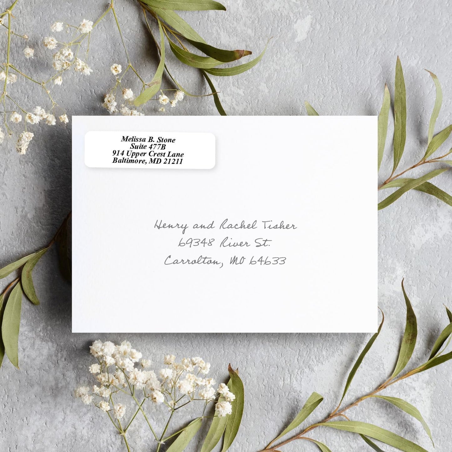 White Personalized Return Address Labels Without Dispenser - Roll of 250 Custom Stickers