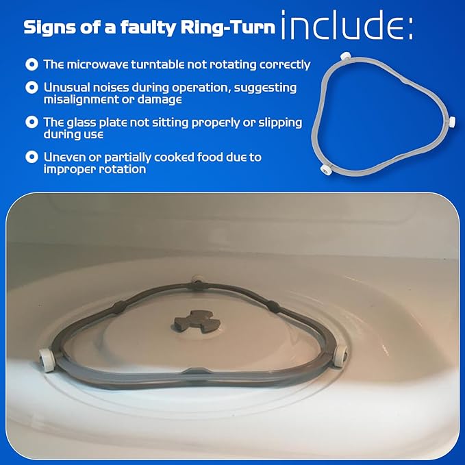 W11252182 8206227 Microwave Turntable Support Ring, for Whirlpool Microwave Parts, Glass Tray Support Compatible Amana Kenmore Oven Replacement W10435114 PS12584163 W10654906 Microwave Plate Support