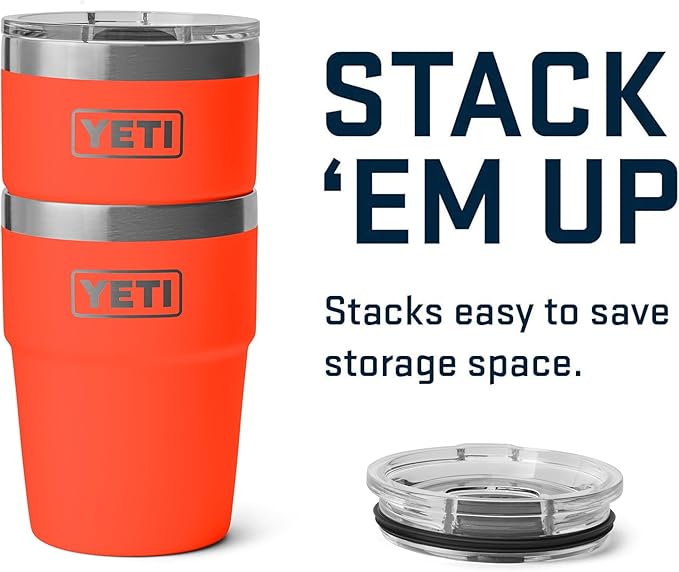 YETI Rambler 16 oz Stackable Tumbler, Vacuum Insulated, Stainless Steel with MagSlider Lid