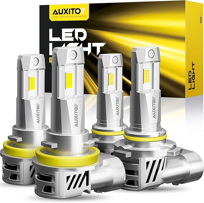 AUXITO 9005/HB3 H11/H9/H8 Fog Light, 62000LM 900% Brighter H8 H9 HB3 Bulbs Combo 5 Mins Install, Plug-N-Play, IP68 Waterpr...