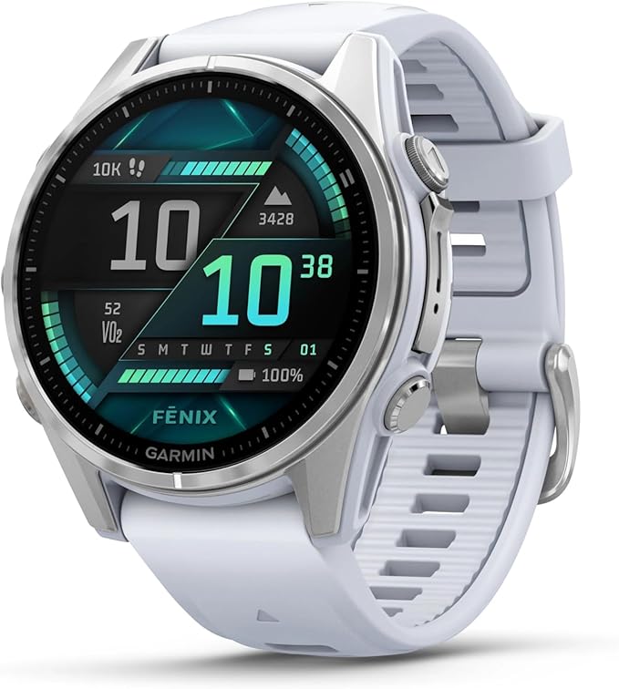 Garmin fēnix® 8 – 43mm, AMOLED, Premium Multisport GPS Smartwatch, Long-Lasting Battery Life, Dive-Rated, Built-in LED Fla...