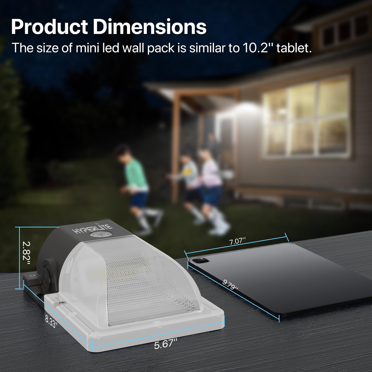 Hyperlite Led Wall Pack Light 30W 2-Pack, 3600Lm, 5000K, Brown, With Dusk To Dawn Photocell For Exterior Use