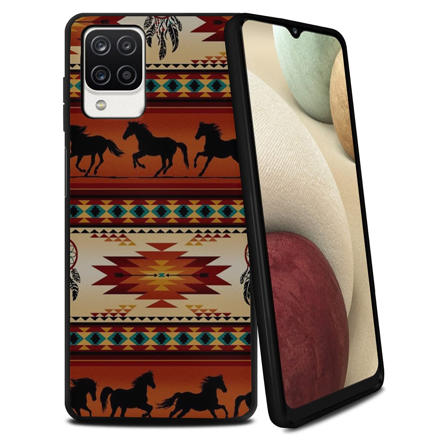 Casesondeck Slim Floral Case Compatible With [Samsung Galaxy A12 / A12 Tpu Case][Gel Flex Tpu] Flexible Glossy Tpu Case With Wes