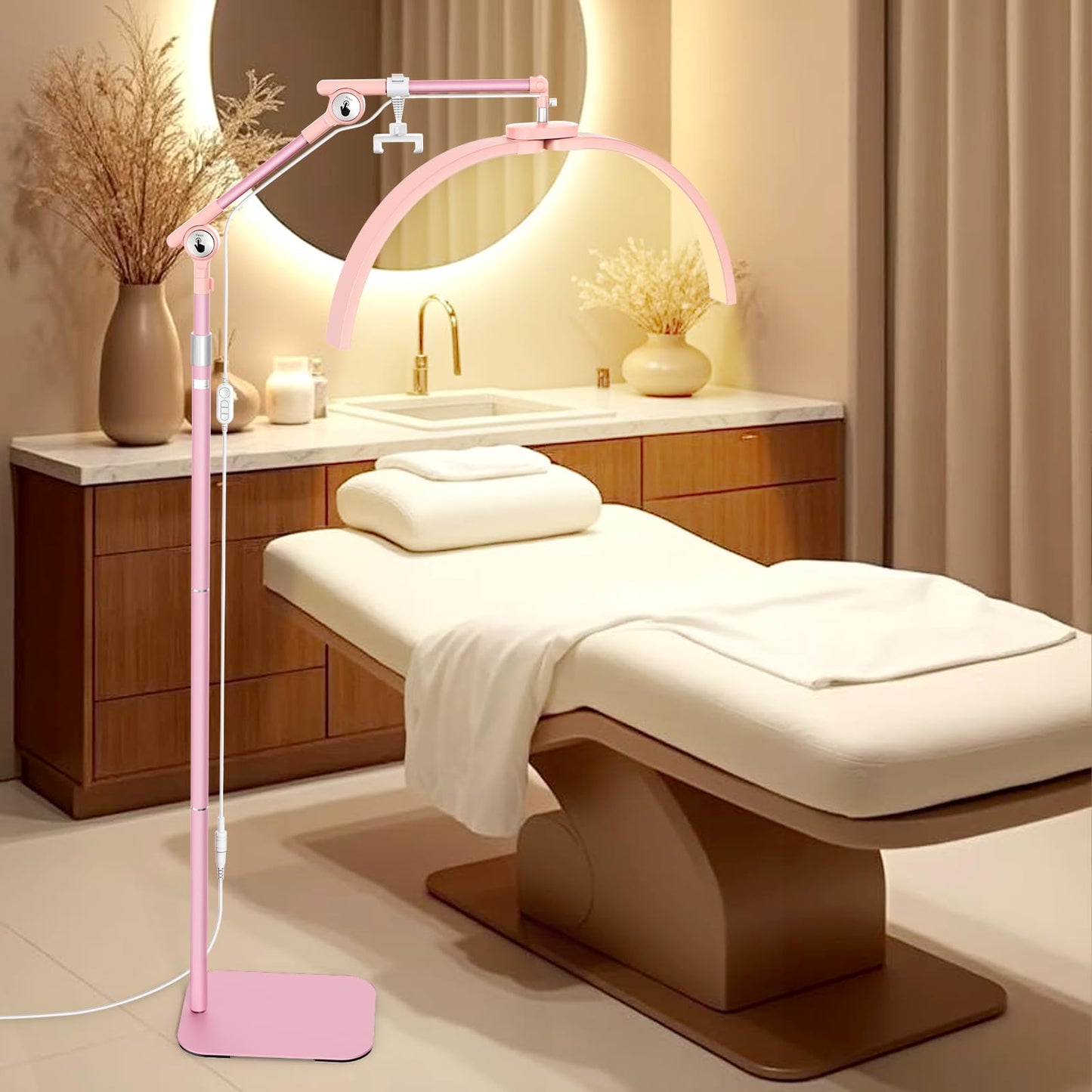Lionvison Half Moon Lash Lighting: Led Lash Lamp For Eyelash - 2Nd Adjustable Brightness Warm To Cool Esthetician Light For Lash Artist Tattoo Salon