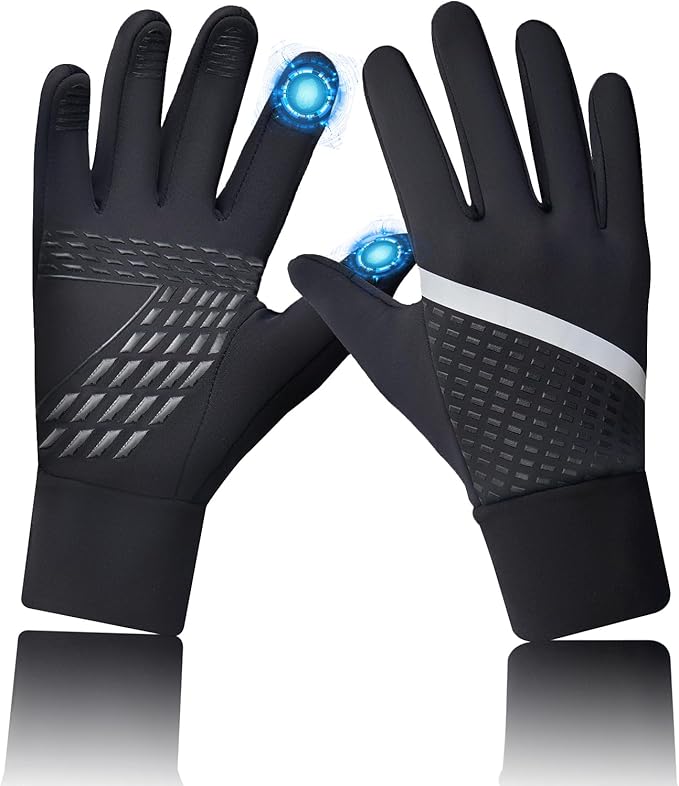 Rioomui Lightweight Winter Gloves for Cold Weather, Warm Glove Liners for Men and Women, Touch Screen Breathable