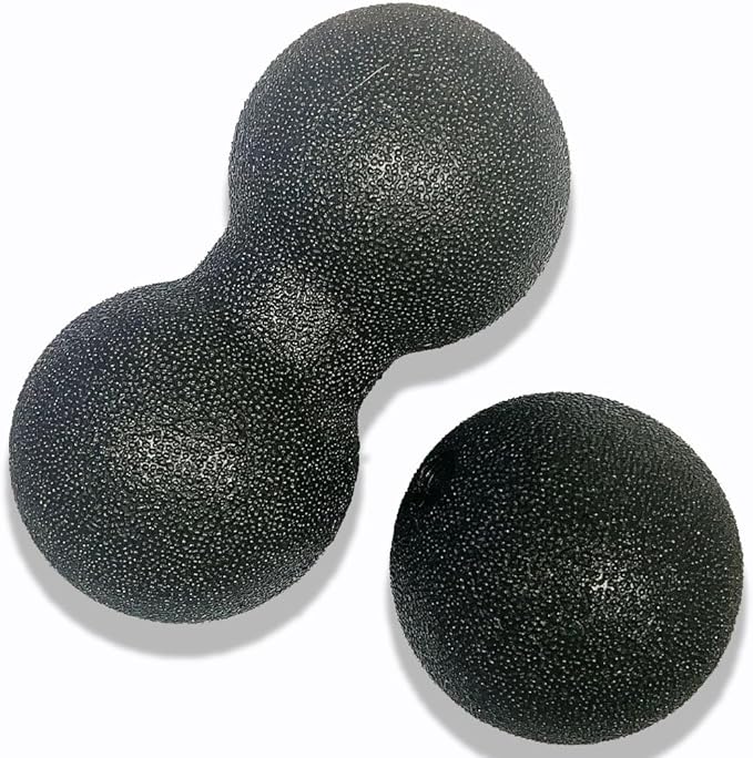 Hard Peanut Massage Ball - Double Ball for Trigger Point Therapy, Myofascial Release, Deep Tissue Fitness Massage & Relax ...