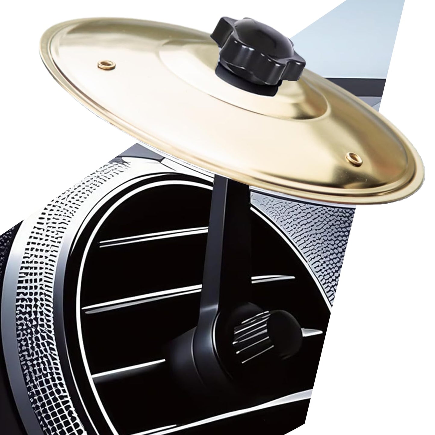 Car Cymbal, Car Crash Cymbal Air Vent - Easy Clip-On Mini Drum Cymbal for Car Dashboard.Cool car interior accessories for entert