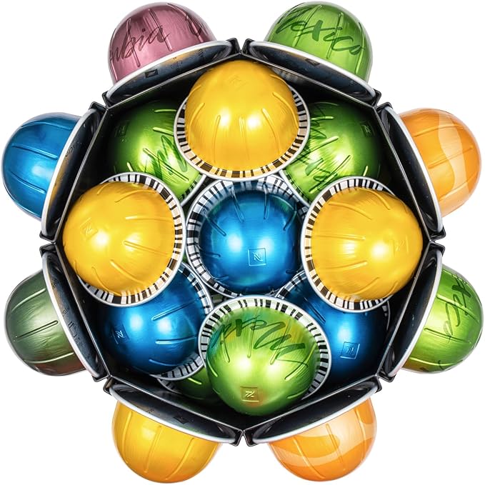 Rice rat Pods Holder Capsules with Central Extra Pod Storage (Carousel-40+ Pods)