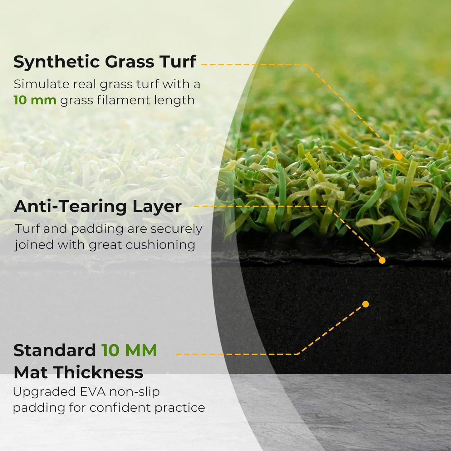 Tangkula Golf Hitting Mat, Artificial Turf Mat for Indoor/Outdoor Golf Practice Includes 2 Rubber Tees & 2 Alignment Sticks, Golf Training Mat for Home Backyard Garage