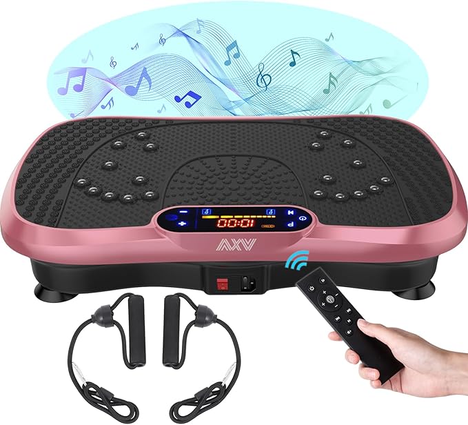 AXV Vibration Plate Fitness Platform Exercise Machine Vibrating Shaking Full Body Shaker Workout Vibrate Stand Shake Board...