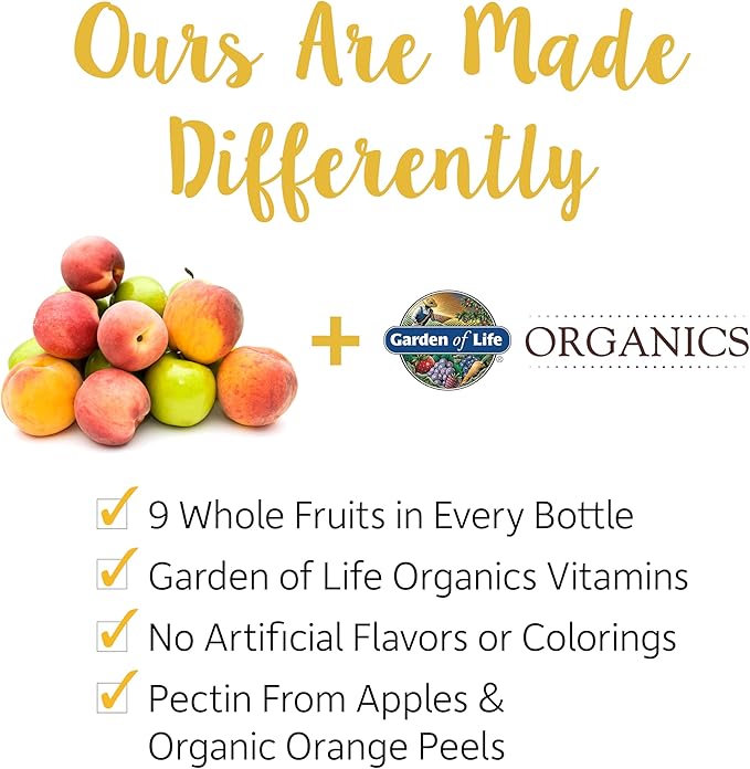 Garden of Life Organics Men's Gummy Vitamins - Berry - Certified Organic, Non-GMO, Vegan, Kosher Complete Multi - Methyl B12, C & D3 - Gluten, Soy & Dairy Free, 120 Real Fruit Chew Gummies