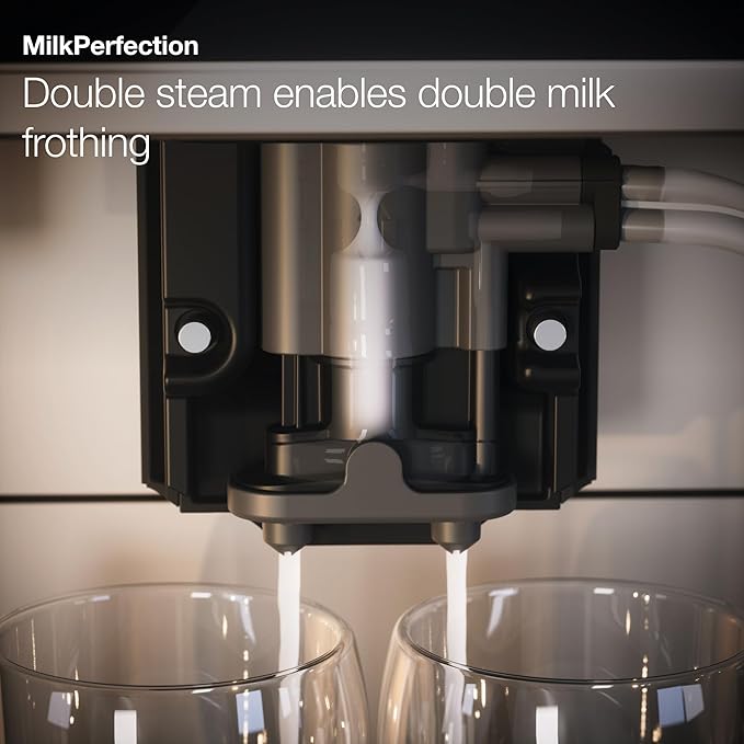 Miele CM 6360 MilkPerfection Automatic Coffee Machine - OneTouch for Two, AromaticSystem, 8 individual profiles, DoubleShot, WiFi-compatible, LED lighting, in Obsidian Black BronzePearl Finish