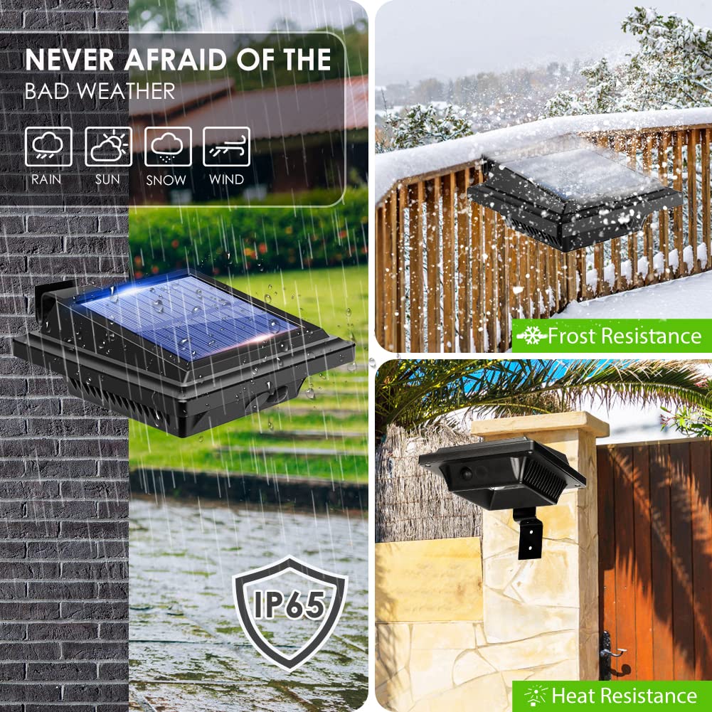 Billion Duo Solar Gutter Lights, 40 Led Waterproof Deck Lights, 4Pack Black, Warm White Light, Model 4Stk Hnb For Outdoor Decor