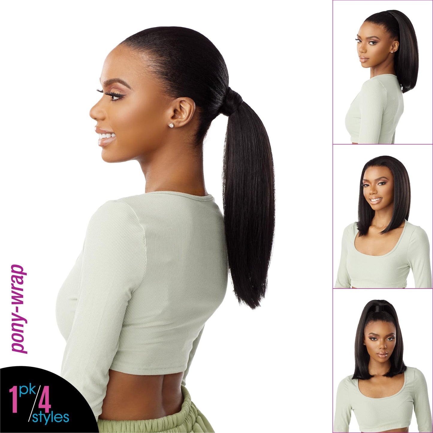 Sensationnel Instant Updown Halfwig Pony - Iud 19 4 Style in 1 Half Wig And Pony Drawstring (2 DARKBROWN)