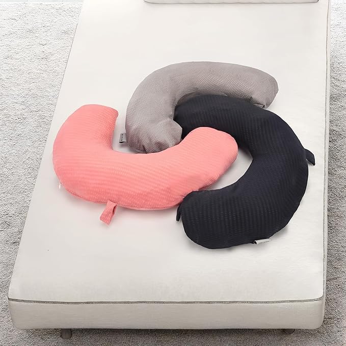 Travel Neck Pillow Cover Neck Pillow Replacement Cover Travel U Neck Pillow Case Cover Soft and Smooth Neck Pillow Cover Green Gray (Only Pillow Cover, No Filler)