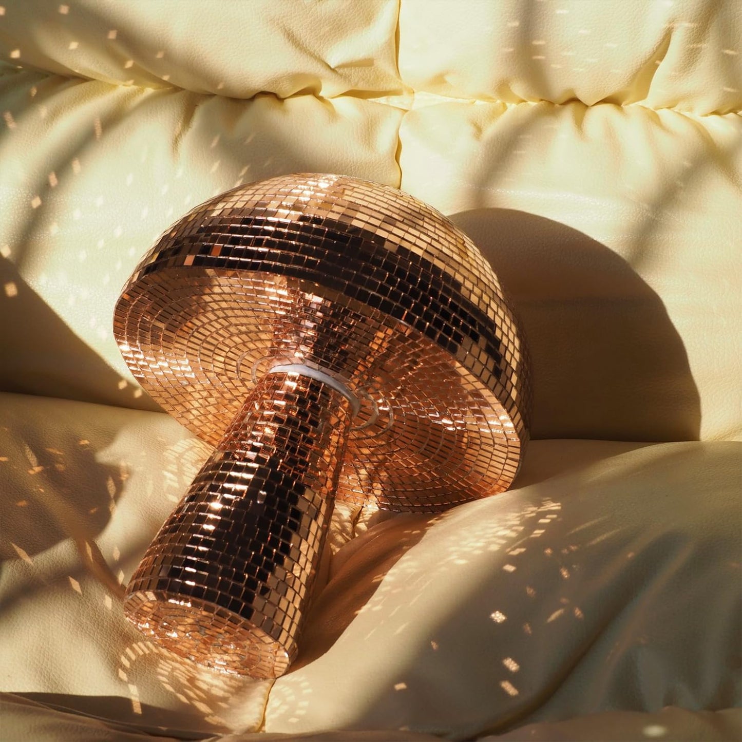 Yeehlmer Creative Mushroom Disco Ball For Party Table Decor Mirror Retro Handmade Disco Ball Mushroom Shape Home Art Decorations Bar Ornamentsrose Gold  S(5.9)