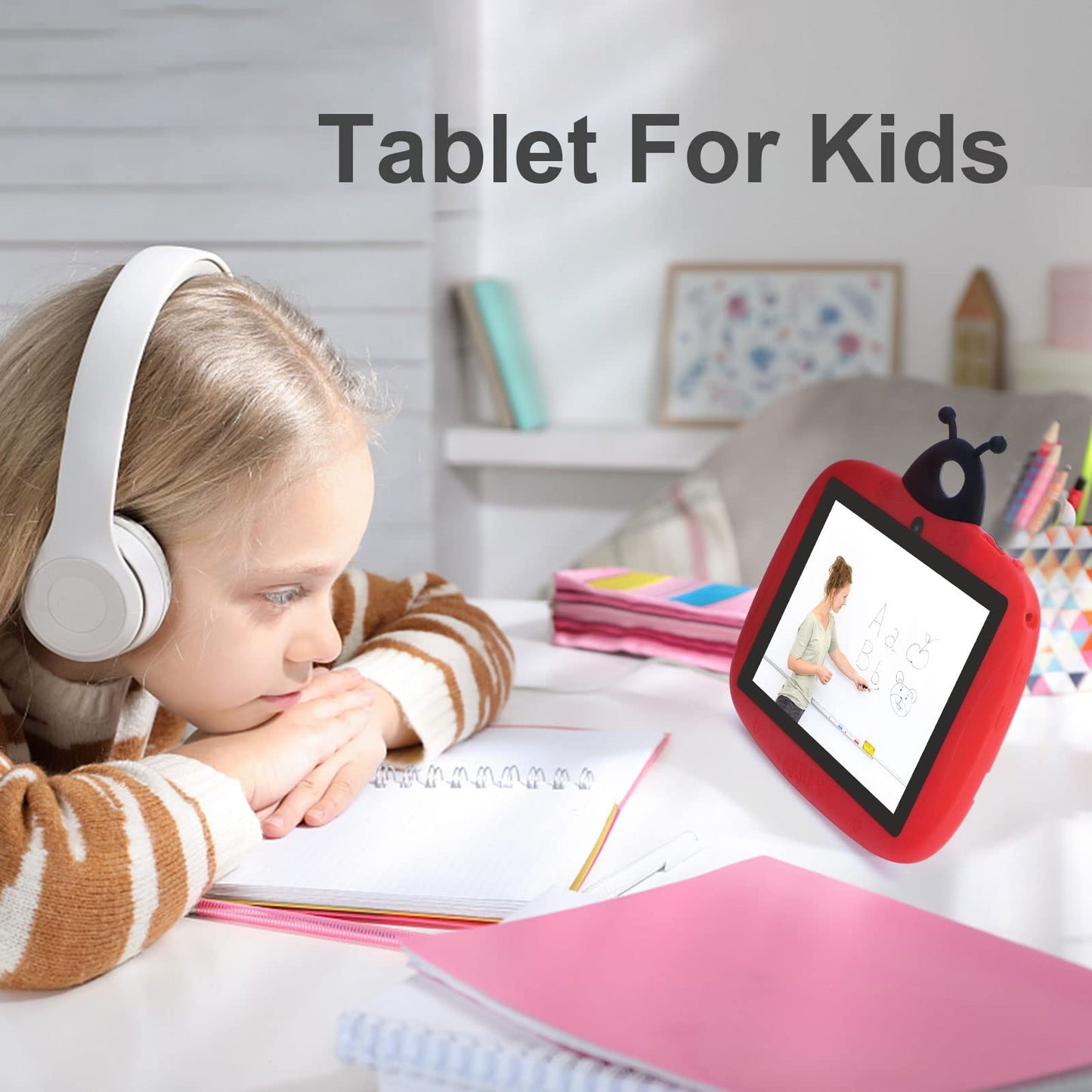C Idea 7 Inch Tablets For Kids,Android 12 Kids Tablet Age 2-5,32Gb Rom+512Gb Storage Expandable,Iwawa Pre-Installed Small Smart