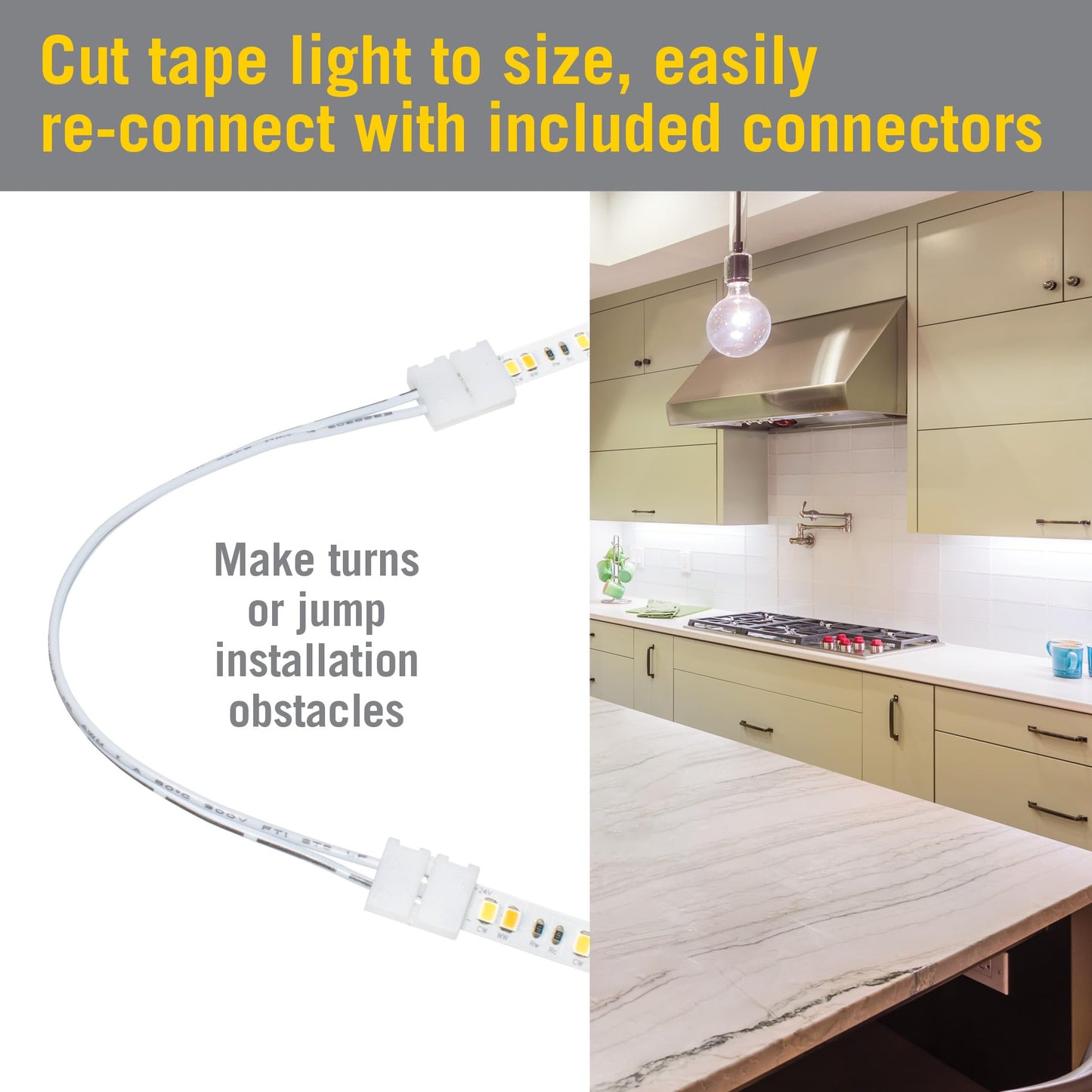 Armacost Lighting Led Tape Light Kit, 16 Ft, Dim-To-Warm, White, Model 421503, Remote Included