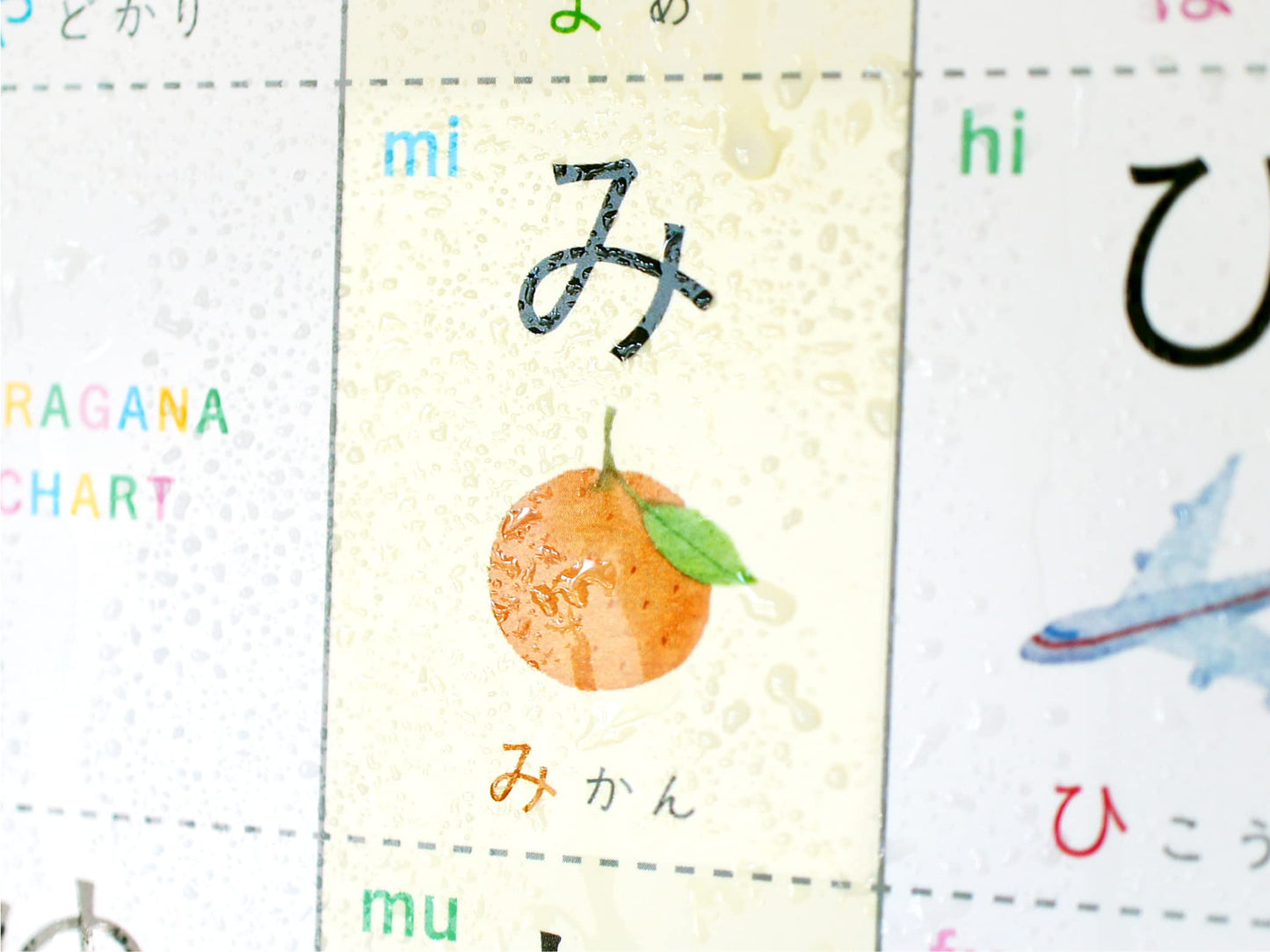 Enchantée Learning Japanese Hiragana Chart A3 Rounded Corners Waterproof