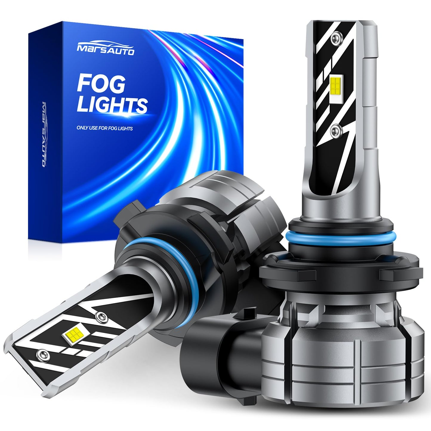 Marsauto 9145 H10 Led Fog Light Bulbs  14 000Lm 6500K Cool White H10 9140 9145 Led Bulb Fog Lights  Non-Polarity  70000Hrs Lifespan 9145 Fog Light Bulbs For Fog Lights And Drl  Exterior Lighting