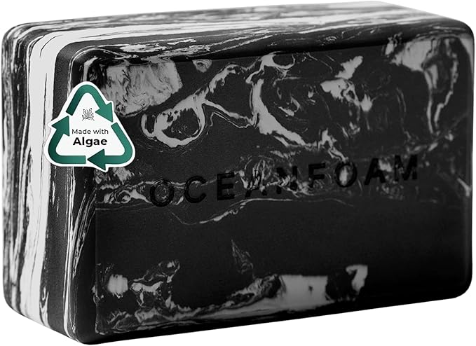 Oceanfoam Workout Block - High-Density Foam Exercise Block, Lightweight, Non-Slip for Stability & Support in Pilates, Yog...