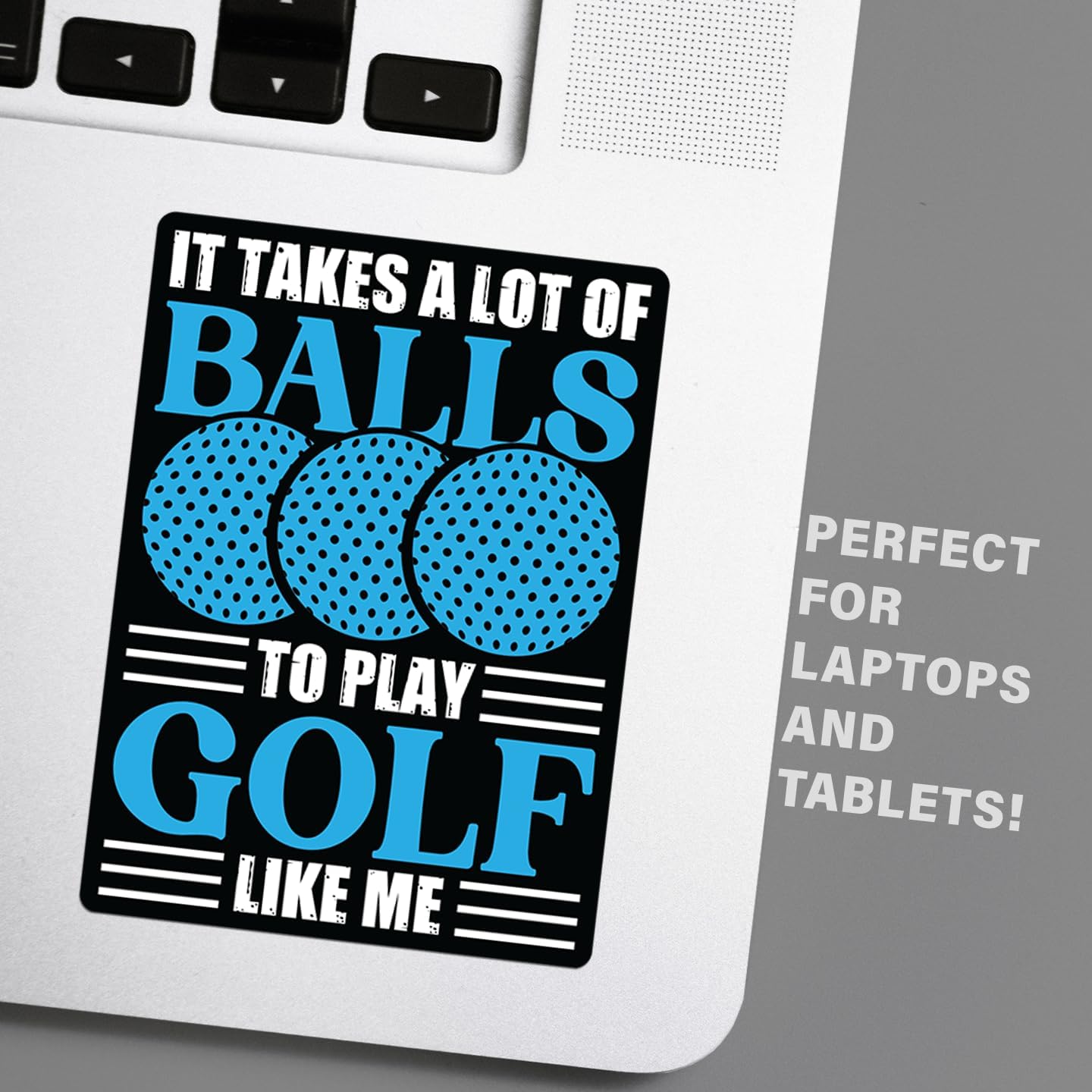 Funny Golf Stickers – Choose from 10 Humorous Designs – Durable Waterproof Vinyl Decals for Cars, Golf Carts, Laptops, Windows, Bumpers & More – 5 Inch (A Lot of Balls)