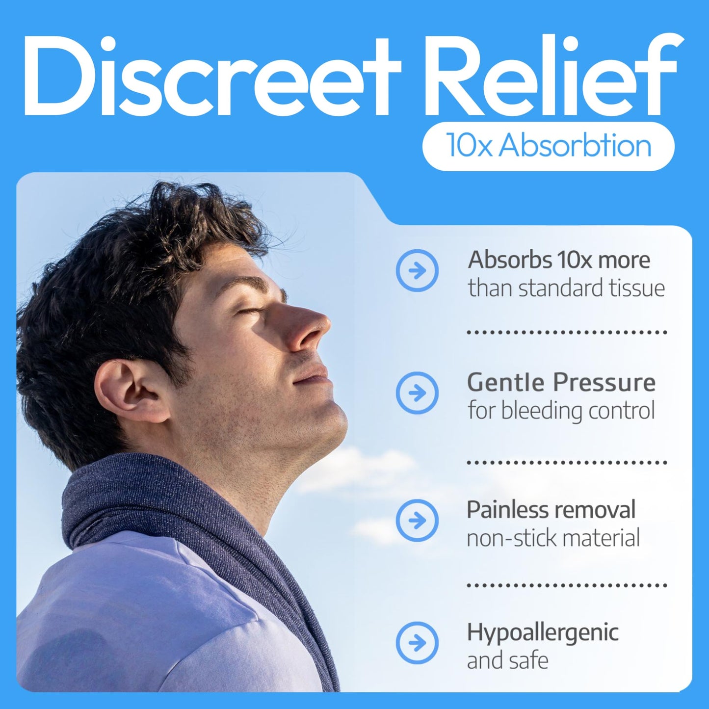 NozeCalm Nose Bleed Stopper - Nasal Plugs for Kids, Adults & Seniors, Instant-Acting Non-Stick Plugs - Disposable Zero-Chemical Bloody Nose Solution for Emergency Supplies & Travel - 6 Counts