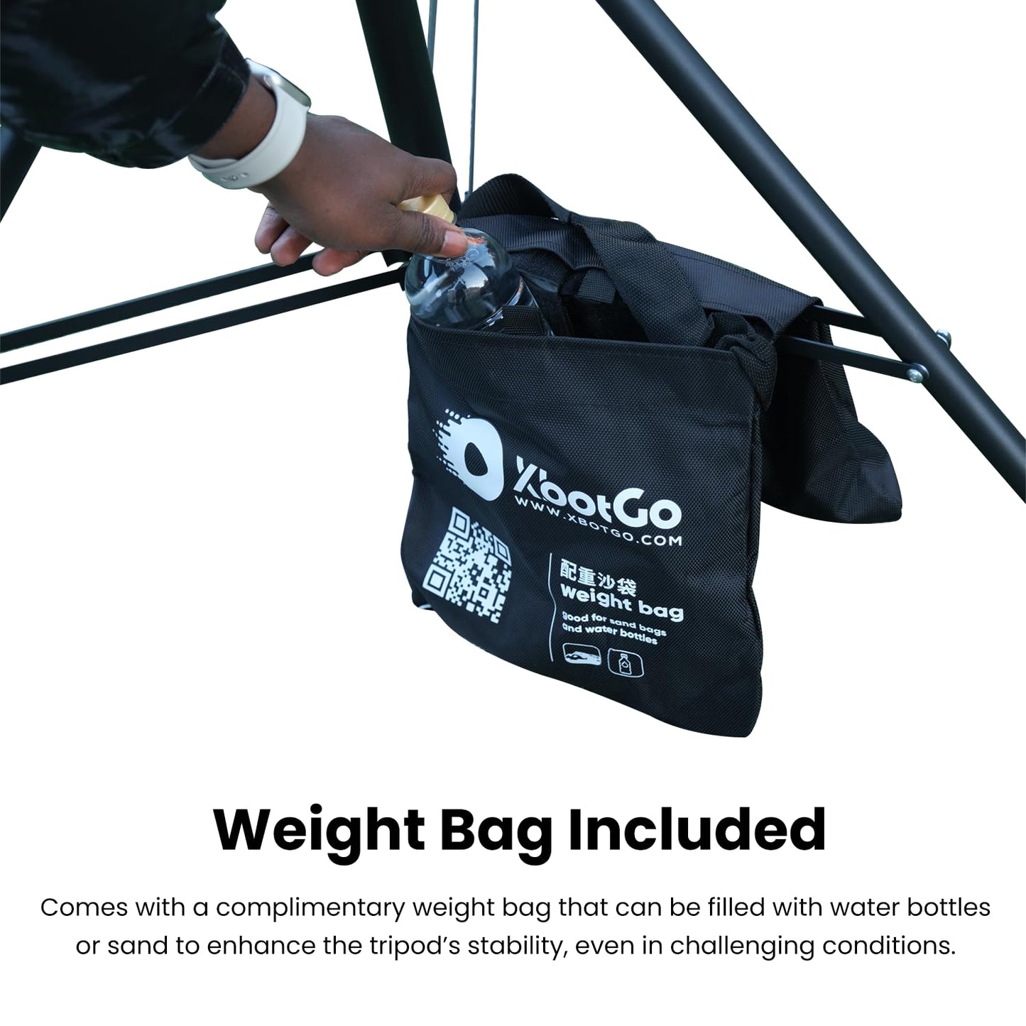 XbotGo Update T4 Tripod for Soccer/Basketball Games Recording: Up to 13 Feet, Extra Quick-Release Mount, Storage Bag, Non-Slip Feet, Wind Resistant, 1/4” Screw Compatible with Most DSLR Cameras