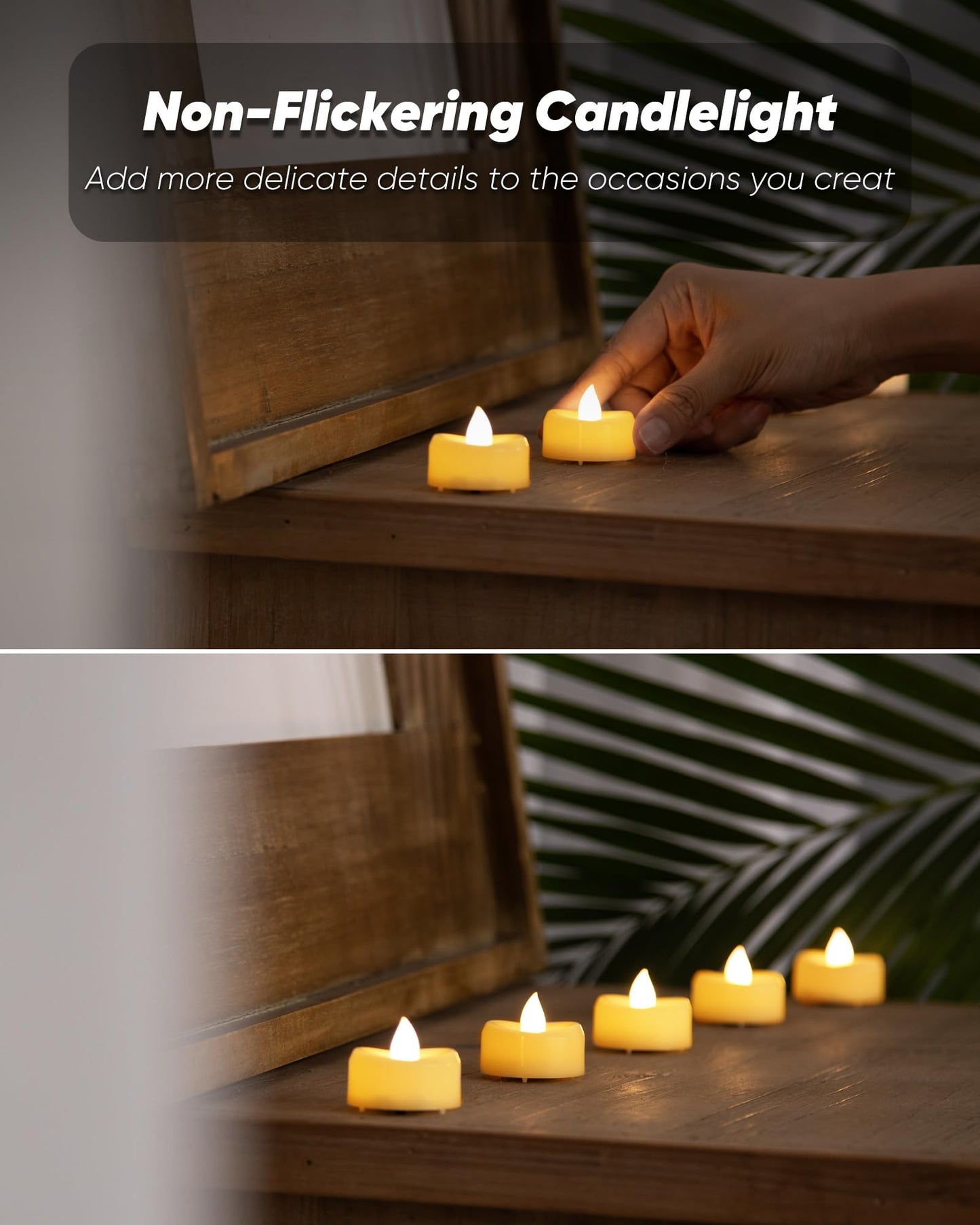 BEICHI Flameless Candles, 12/24/50/100/150 Pack Tea Lights Battery Operated, No Flickering Votive Candles LED Tea Lights for Halloween Christmas Wedding Home (150 Pack, Ivory Shell)