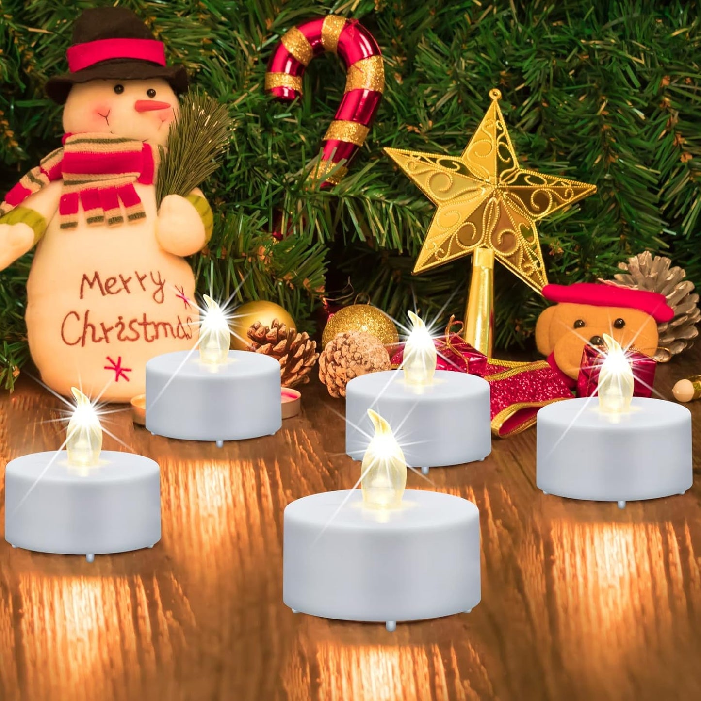 Nancia Tea Lights, 150PACK Flameless LED Tea Lights Candles, Flickering Warm White, 200 Hours Battery-Powered Tea Light, Ideal Party, Wedding, Birthday, Gifts Home Decoration