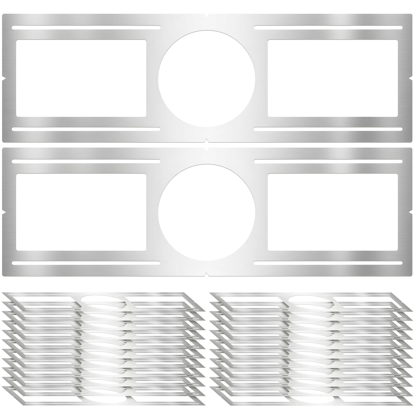 New Construction Mounting Plate  6 Inch  Led Recessed Lighting Housing Kits  Flat Steel Rough In Bracket Fixture For Led Light Bar  24Pc Shallow Recessed Lighting Housing Plate