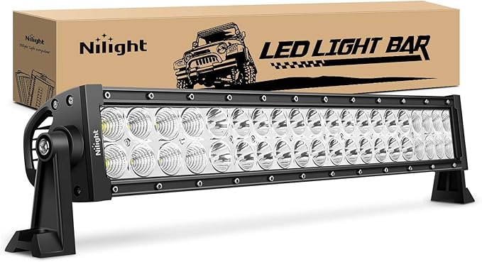Nilight - 70003C-A 22" 120w LED Light Bar Flood Spot Combo Work Light Driving Lights Fog Lamp Offroad Lighting for SUV Ute...