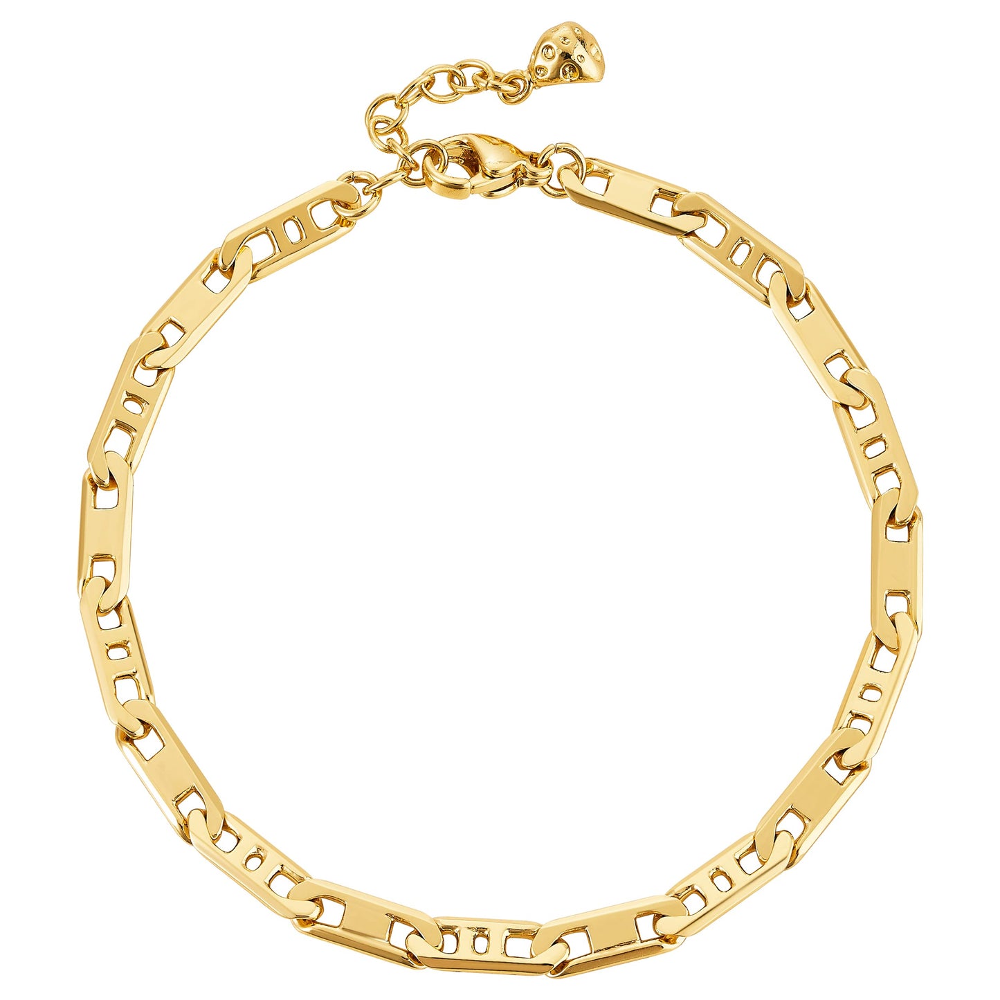 LOYATA Gold Bracelet Gold 14K Gold Plated Dainty Flat Chain Simple Jewelry Gift for Women