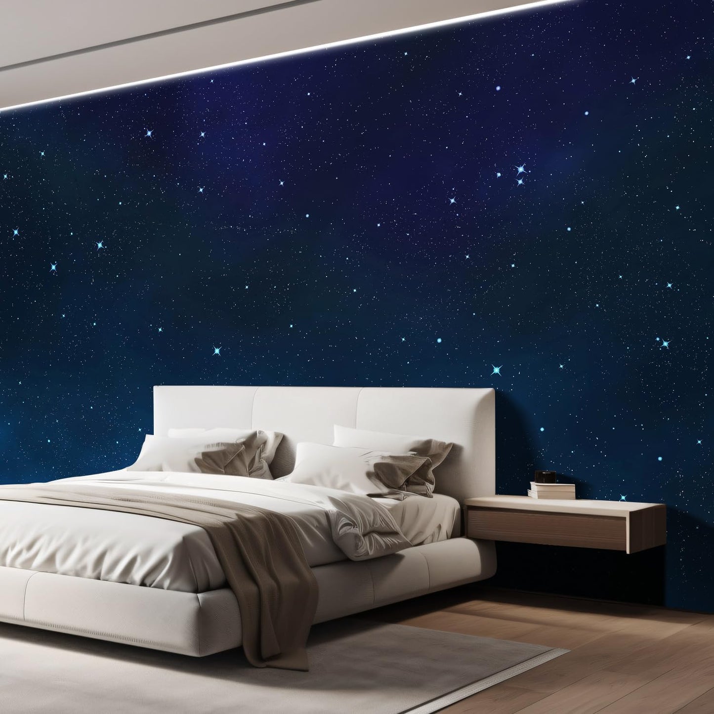 wall26 Large Wall Mural Beautiful Scenery of The Starry Night Self-Adhesive Vinyl Wallpaper Removable Wall Sticker - 120x144 inches