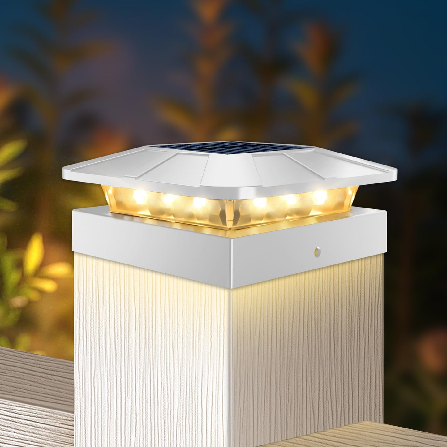 Peasur 4X4 Solar Post Cap Lights Outdoor With 3 Lighting Modes  Led Post Light Solar Powered Waterproof  Fence Deck Lights For 4X4 3.5X3.5 Wood/Vinyl Posts