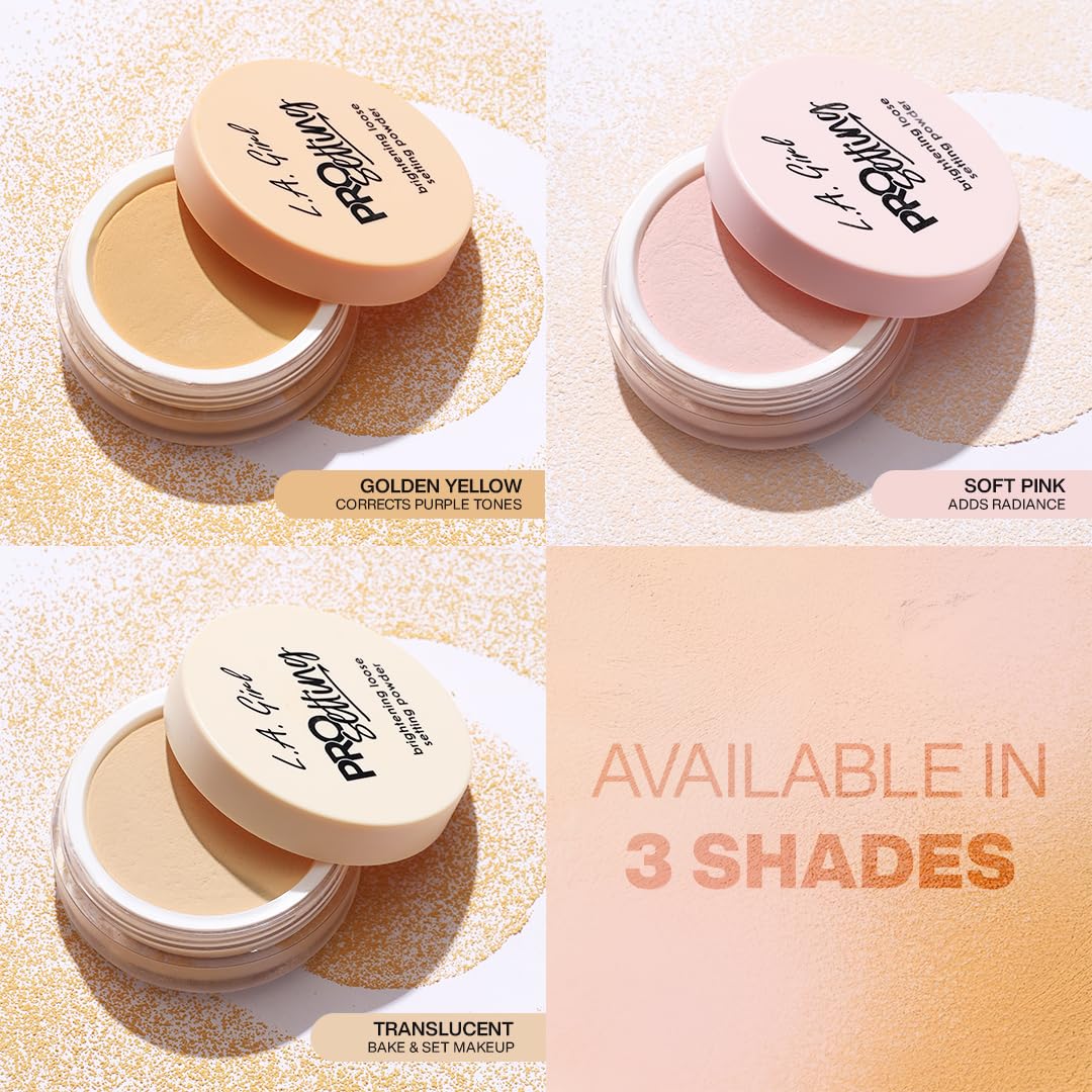 L.A. Girl Pro Setting Brightening Loose Setting Powder, Translucent GLP735