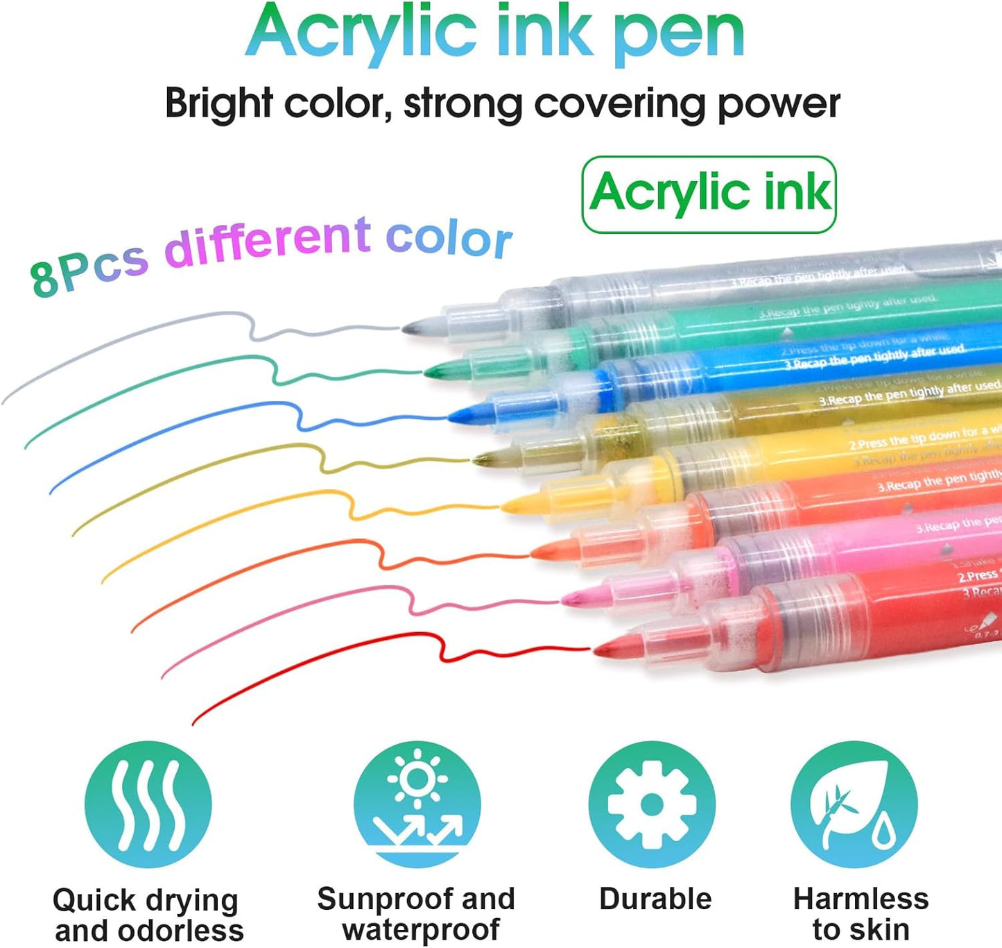 Golf Club Paint-8Pcs Golf pens&Golf Markers for Fill in, Customize or Renovate Your Clubs and DIY Golf Balls