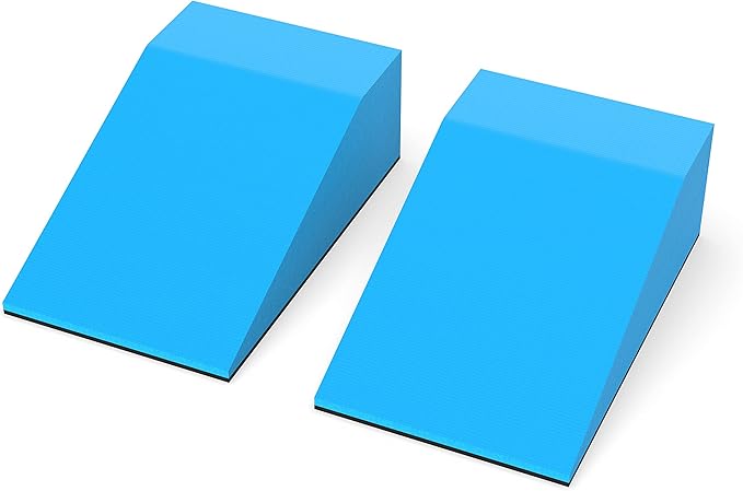 Lumia Wellness Yoga Foam Wedge Blocks, Pelvic Sacral Block, Non-Slip Bottom, Calf Raise, Squat Block, Wrist Support, Pilates