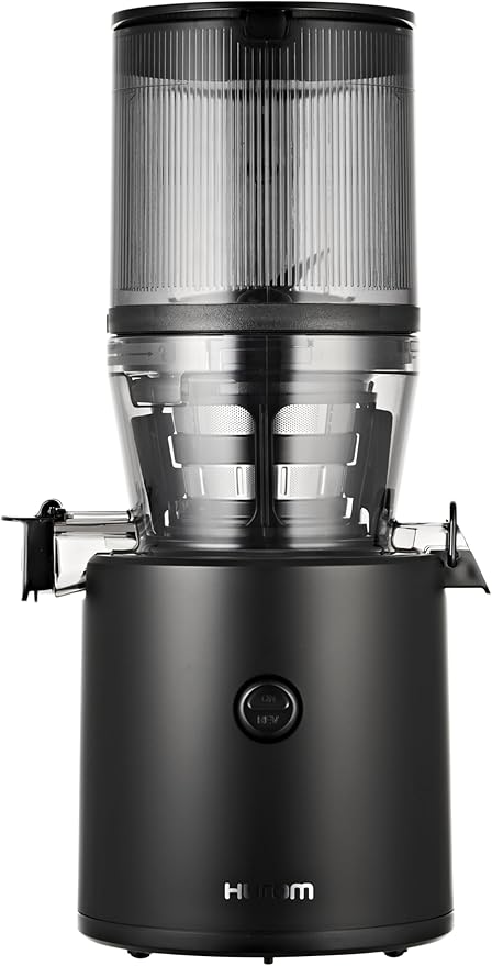 Hurom H320 Slow Juicer | Ultra Low Pulp | Hands-Free | Hopper Fits Whole Produce | Quiet Motor | BPA Free | Easy Assembly | Cold Press Masticating Juicer (Black Slow Juicer)
