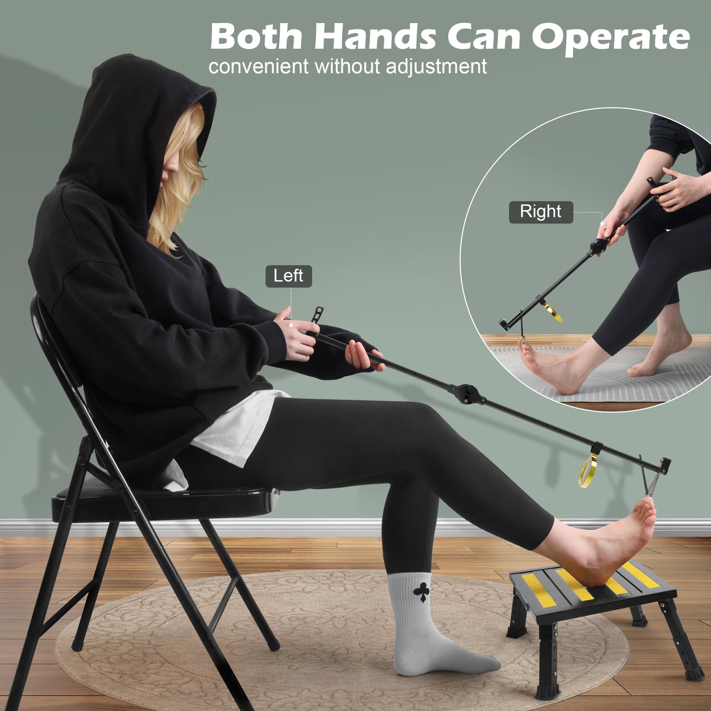 Foldable Extended Long Handle Toenail Clippers with Magnifier-4mm Wide Jaw & Ergonomic Design for Seniors, Arthritis& Limited Mo