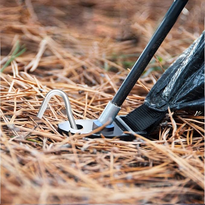 9 Inch Galvanized Tent Stakes Metal Tent Pegs 12 Pack Heavy Duty Yard Inflatable Stakes Garden Edging Fence Hooks Camping Pegs for Gardening & Canopies, Outdoor Christmas Decorations