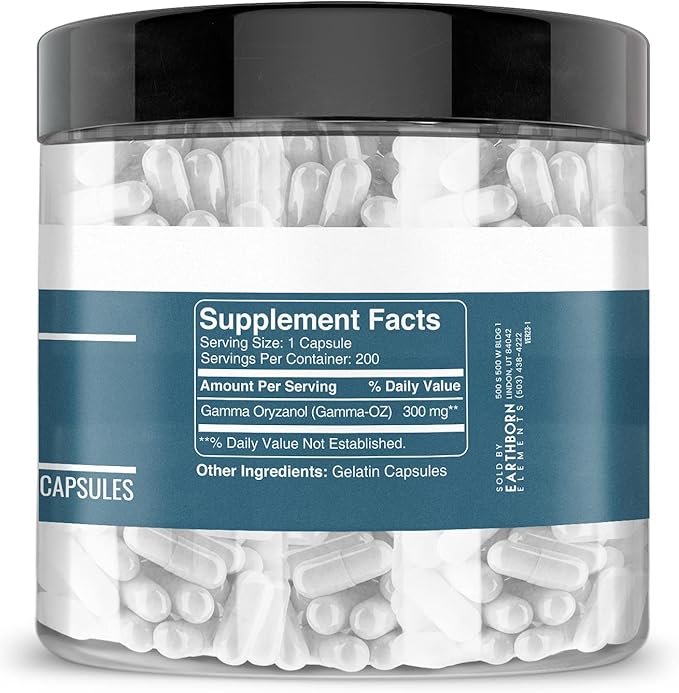 Earthborn Elements Vitamin B1 (Thiamine Mononitrate) and Gamma Oryzanol Bundle, 200 Capsules Each, Pure & Undiluted, No Additives