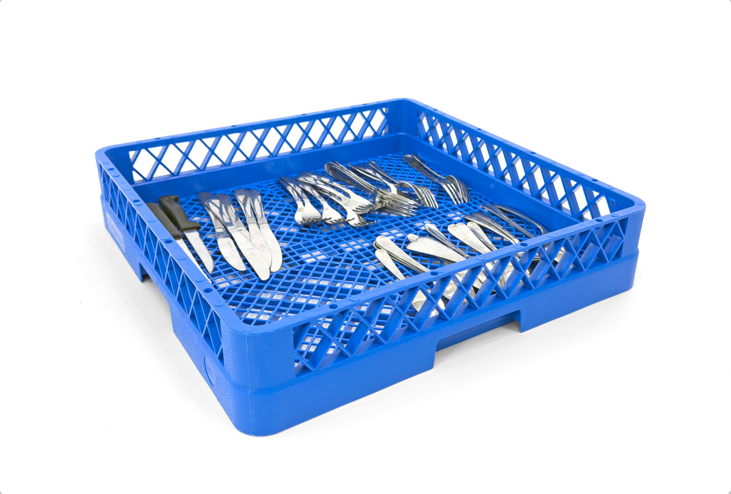 Farag Janitorial Flatware Rack for Commercial Dishwasher | Full Size Combination | Polypropylene | Blue